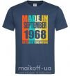 Мужская футболка Made in September 1968 56 years of being awesome Темно-синий фото