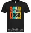 Чоловіча футболка Made in September 1968 56 years of being awesome Чорний фото