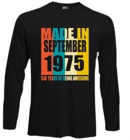 Лонгслів Made in September 1975 50 years of being awesome Лонгслів Made in September 1975 50 years of being awesome