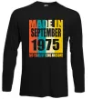 Лонгслив Made in September 1975 50 years of being awesome Черный фото