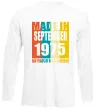 Лонгслив Made in September 1975 50 years of being awesome Белый фото