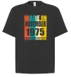 Футболка Оверсайз Made in November 1975 50 years of being awesome Черный фото