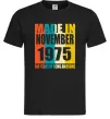 Мужская футболка Made in November 1975 50 years of being awesome Черный фото