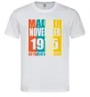 Мужская футболка Made in November 1975 50 years of being awesome Белый фото