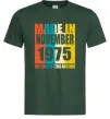 Мужская футболка Made in November 1975 50 years of being awesome Темно-зеленый фото