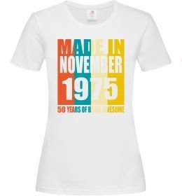 Жіноча футболка Made in November 1975 50 years of being awesome