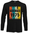 Лонгслив Made in November 1975 50 years of being awesome Черный фото