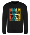 Свитшот Made in November 1975 50 years of being awesome Черный фото