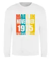 Свитшот Made in November 1975 50 years of being awesome Белый фото