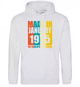 Женская толстовка (худи) Made in 1958 All Original Parts Серый меланж фото