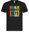 Чоловіча футболка Made in January 1975 50 years of being awesome Чорний фото