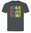 Чоловіча футболка Made in January 1975 50 years of being awesome Графіт фото