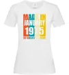 Женская футболка Made in January 1975 50 years of being awesome Белый фото