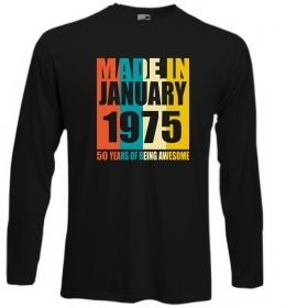 Лонгслив Made in January 1975 50 years of being awesome