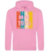 Мужская толстовка (худи) Made in May 1975 50 years of being awesome Розовый фото
