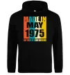 Женская толстовка (худи) Made in May 1975 50 years of being awesome Черный фото