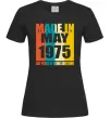 Женская футболка Made in May 1975 50 years of being awesome Черный фото