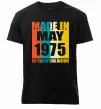 Мужская премиум футболка Made in May 1975 50 years of being awesome Черный фото