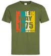 Мужская футболка Made in May 1975 50 years of being awesome Оливковый фото