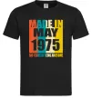 Мужская футболка Made in May 1975 50 years of being awesome Черный фото