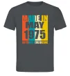 Мужская футболка Made in May 1975 50 years of being awesome Графит фото