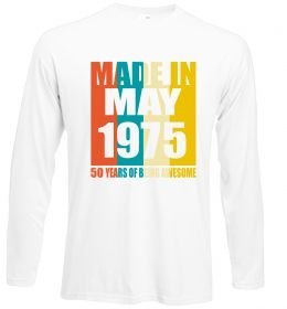 Лонгслив Made in May 1975 50 years of being awesome