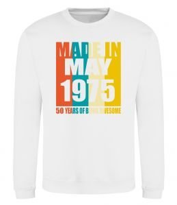 Свитшот Made in May 1975 50 years of being awesome Свитшот Made in May 1975 50 years of being awesome