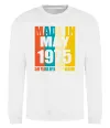 Світшот Made in May 1975 50 years of being awesome Білий фото