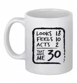 Чашка керамическая Dirty thirty club Белый фото