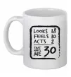 Чашка керамічна That makes me 30 Білий фото