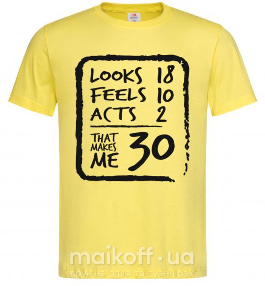 Мужская футболка That makes me 30 Лимонный фото