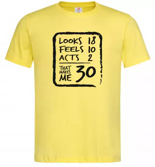 Мужская футболка That makes me 30 Лимонный фото