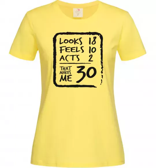 Жіноча футболка That makes me 30 Лимонний фото