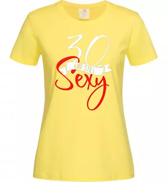 Жіноча футболка 30 and still sexy Лимонний фото