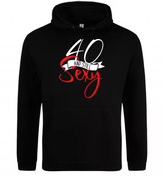 Жіноча толстовка (худі) 40 and still sexy Чорний фото