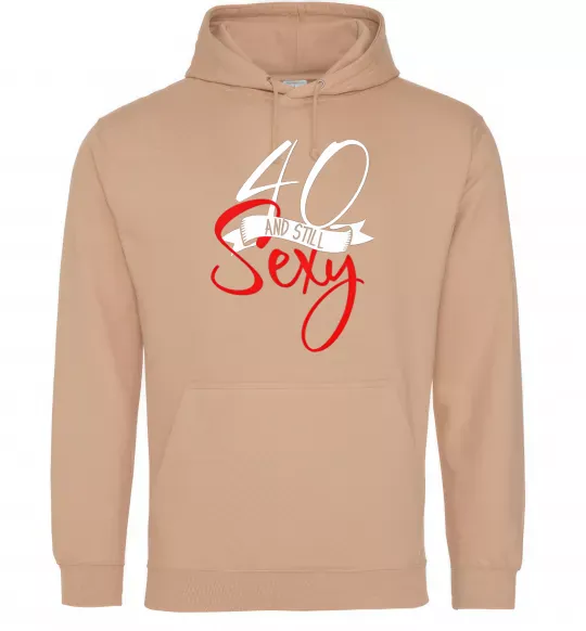 Жіноча толстовка (худі) 40 and still sexy Пісочний фото
