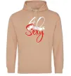 Жіноча толстовка (худі) 40 and still sexy Пісочний фото