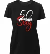 Женская премиум футболка 50 and still sexy Черный фото