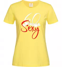 Женская футболка 60 and still sexy Лимонный фото
