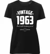 Женская премиум футболка Vintage 1963 and still looking good Черный фото