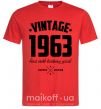 Мужская футболка Vintage 1963 and still looking good Красный фото