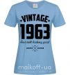 Женская футболка Vintage 1963 and still looking good Голубой фото