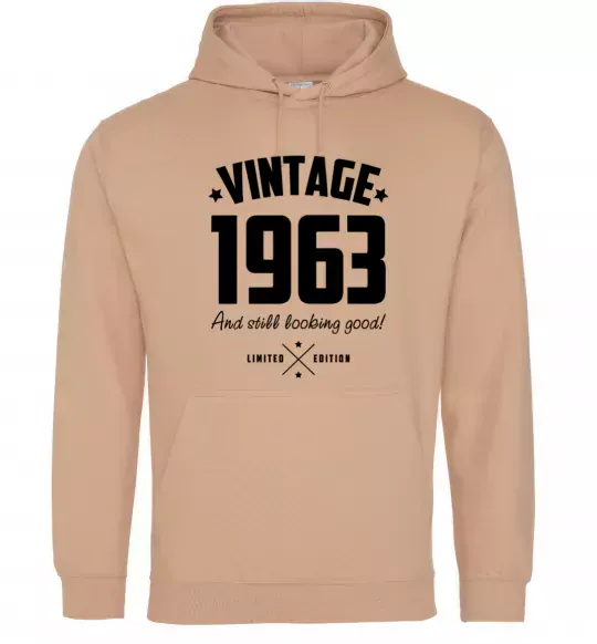 Женская толстовка (худи) Vintage 1963 and still looking good Песочный фото