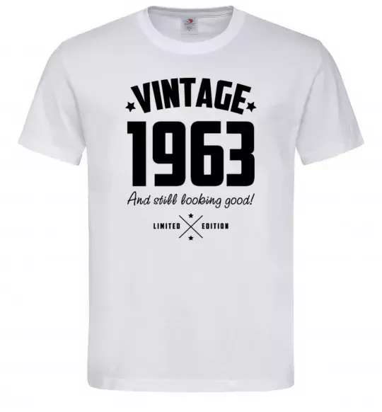 Мужская футболка Vintage 1963 and still looking good Белый фото