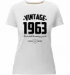 Женская премиум футболка Vintage 1963 and still looking good Белый фото