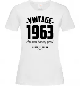 Женская футболка Vintage 1963 and still looking good Белый фото