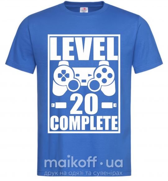 Чоловіча футболка Level 20 complete Яскраво-синій фото