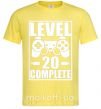 Чоловіча футболка Level 20 complete Лимонний фото