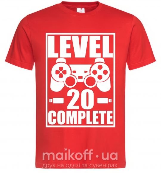 Чоловіча футболка Level 20 complete Червоний фото