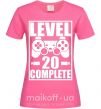 Жіноча футболка Level 20 complete Яскраво-рожевий фото